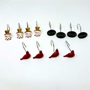 Set of 12 Holiday Shower Curtain Hooks